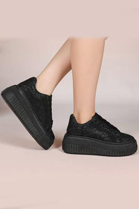 Chunky Platform Lace-Up Sneakers