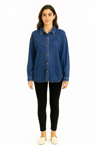 ‘REDIAL’ Stretchy Denim Shirt