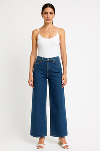 Wide-Leg Jeans with Fluid Silhouette