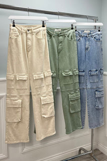 Casual Cargo Denim Trousers with a classic five-pocket