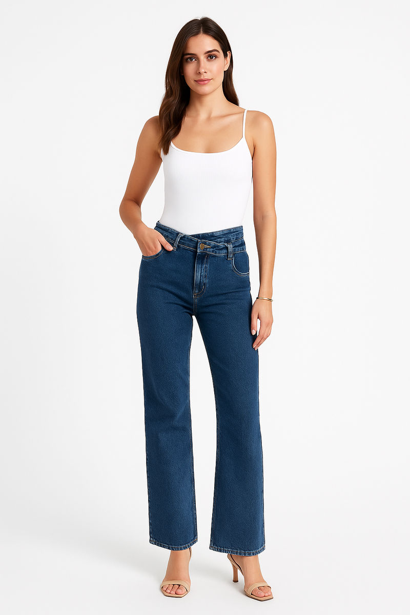 ‘Redial’ Straight Leg Stretchy Denim Jeans.