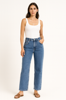 ‘Redial’ Straight Leg Stretchy Denim Jeans.