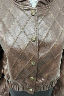 Quilted leather jacket