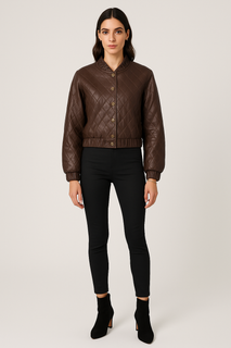 Quilted leather jacket