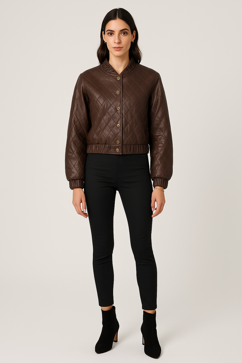Quilted leather jacket