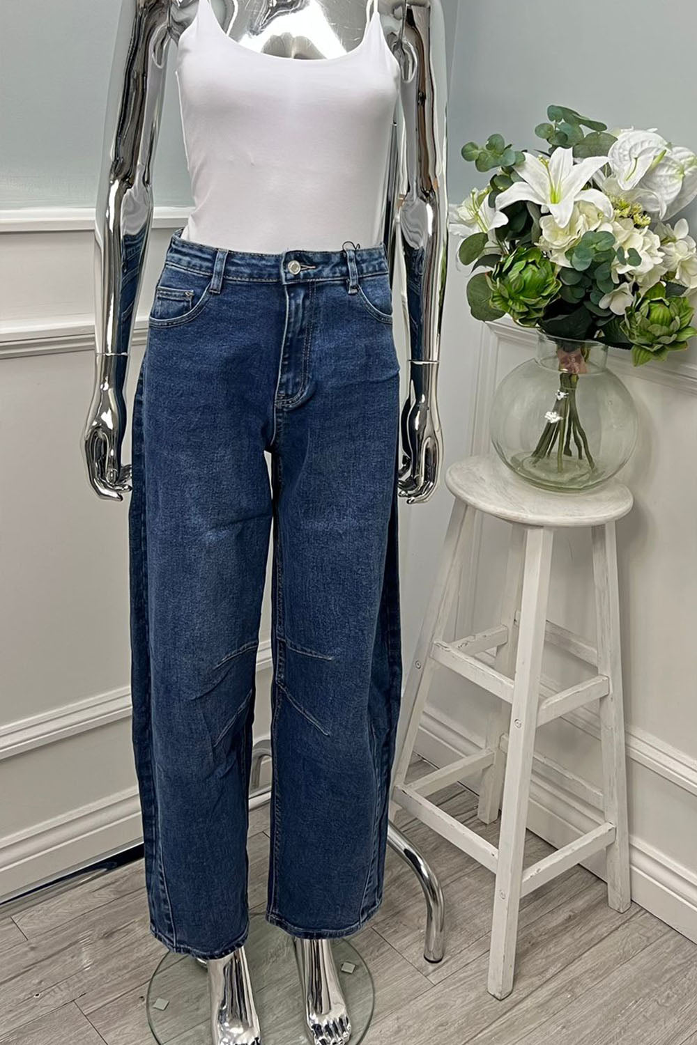 Ballon Fit Stretchy Denim Jeans