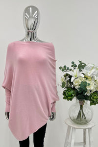 Round Neck, Asymmetric Knitted Jumper.
