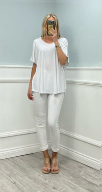 V-Neck, 100% Viscose, Oversized Top