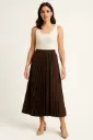 Pleated Waist, Satin Skirt