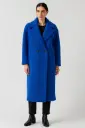 Textured Wool-Blend Long Coat
