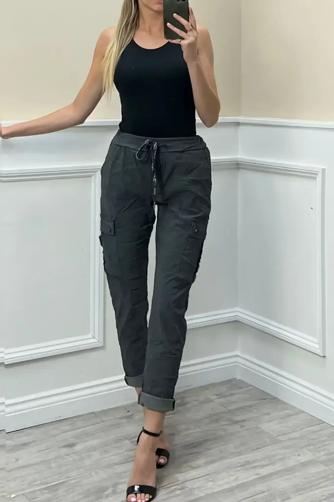 Elasticated Waist, Two Pocket Detailed, Combat Magic Trouser.