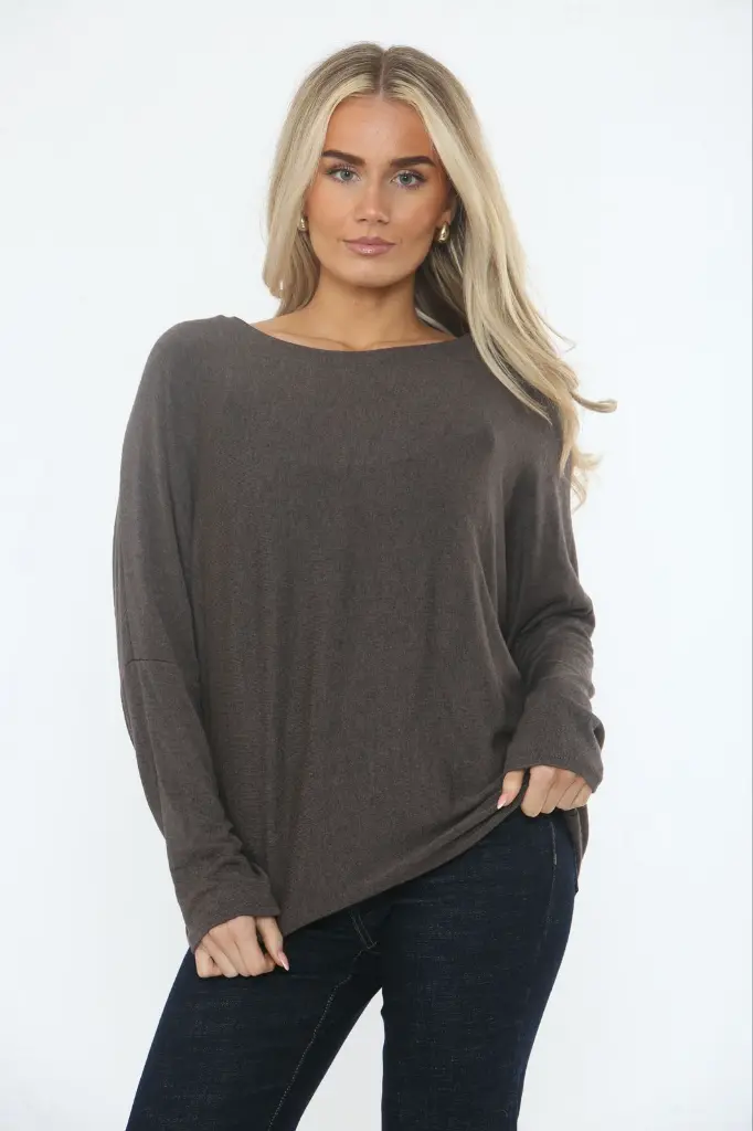 Round Neck, Viscose & Nylon Light Knitted Top