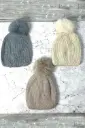 sequin beanie cap with faux-fur pom