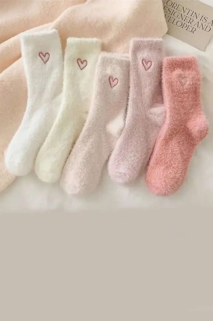 [LS1018] Soft Winter Sock (Fuchsia)