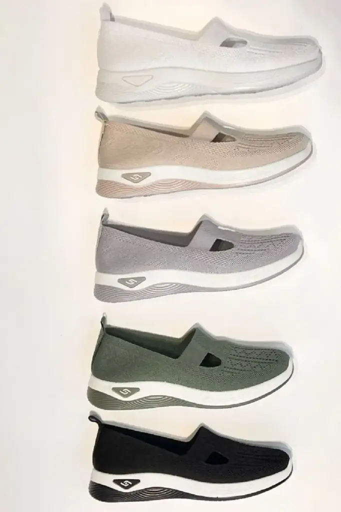 Breathable Knit Slip-On Sneakers (Green)