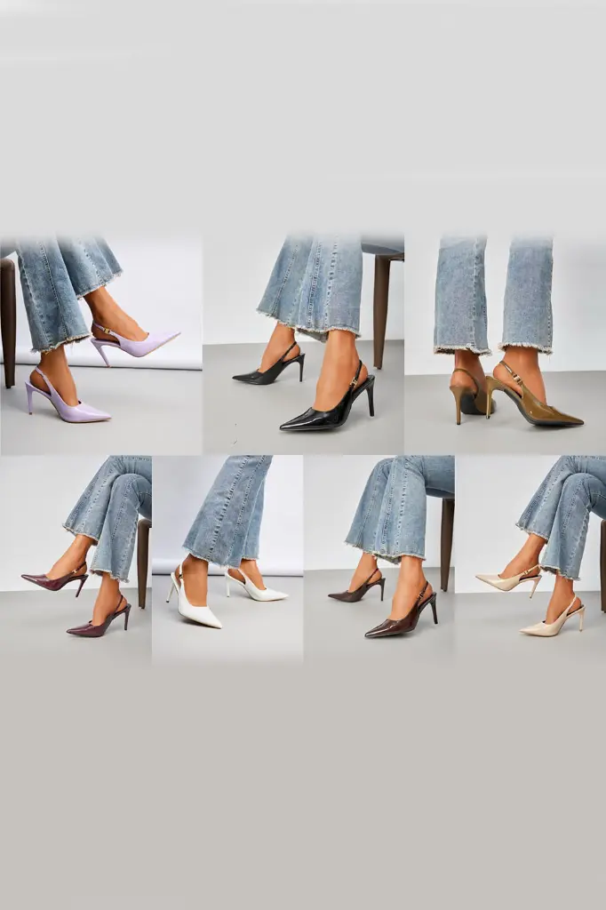 Pointed Toe Slingback Heels