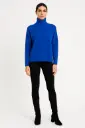Ribbed High Neck, Acrylic & Nylon Knitted Jumper-25169