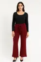 Elasticated Waist, Lana Wool, Viscose & Polymide Knitted Wide Leg Trouser - 21530