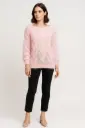 Round Neck, Acrylic & Polymide Knitted Jumper