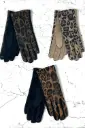 Leopard Print Suede Winter Gloves