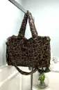 Leopard Faux-Fur Tote Bag 