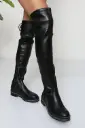 Over-The-Knee Stretch Faux-Leather Boots SH5382