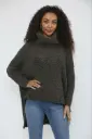 Oversized, Relaxed fit , Long Sleeves Jumper with high, rolled turtleneck collar