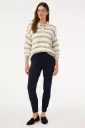 Collared Button Stripe Detailed, Jumper-  33829