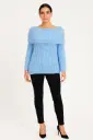 Off The Shoulder, Acrylic & Polymide Knitted Jumper - 25005