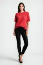 Soft Brushed Knit Short-Sleeve Jumper -2951