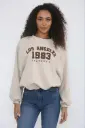 Crew neck , Long sleeves Oversized Jumper with  BOLD lettering -25268